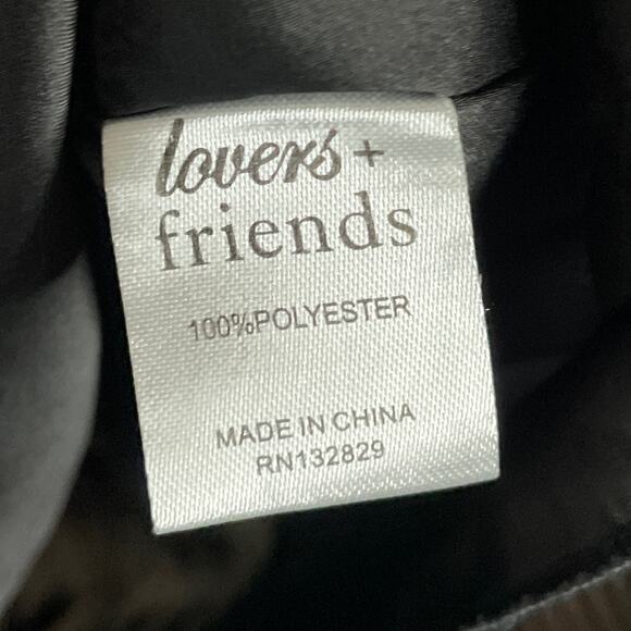 Lovers + Friends Accordion Pleated Crop Bell Sleeve Mini Dress Black Size Small - Picture 6 of 10